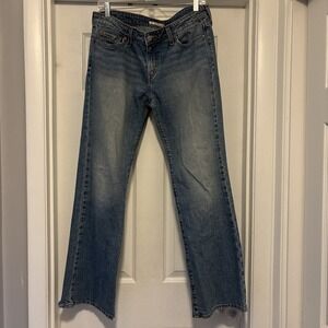Levis 545 Low Boot Cut Jeans Womens 10M Medium Wash Blue Denim Stretch Vtg Y2K